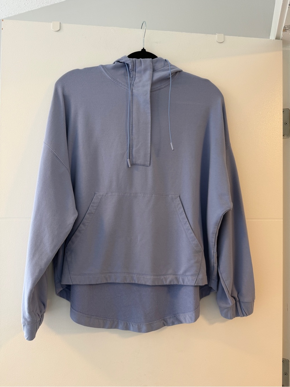 Knix Modal Blend Oversized Half Zip Hoodie | Periwinkle Blue | Size S